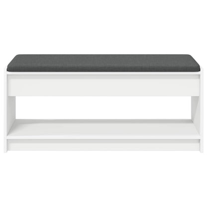Halbank met kussen met plank met opslag Wit 100 x 38 x 46 cm
