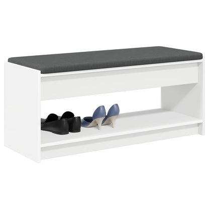 Halbank met kussen met plank met opslag Wit 100 x 38 x 46 cm