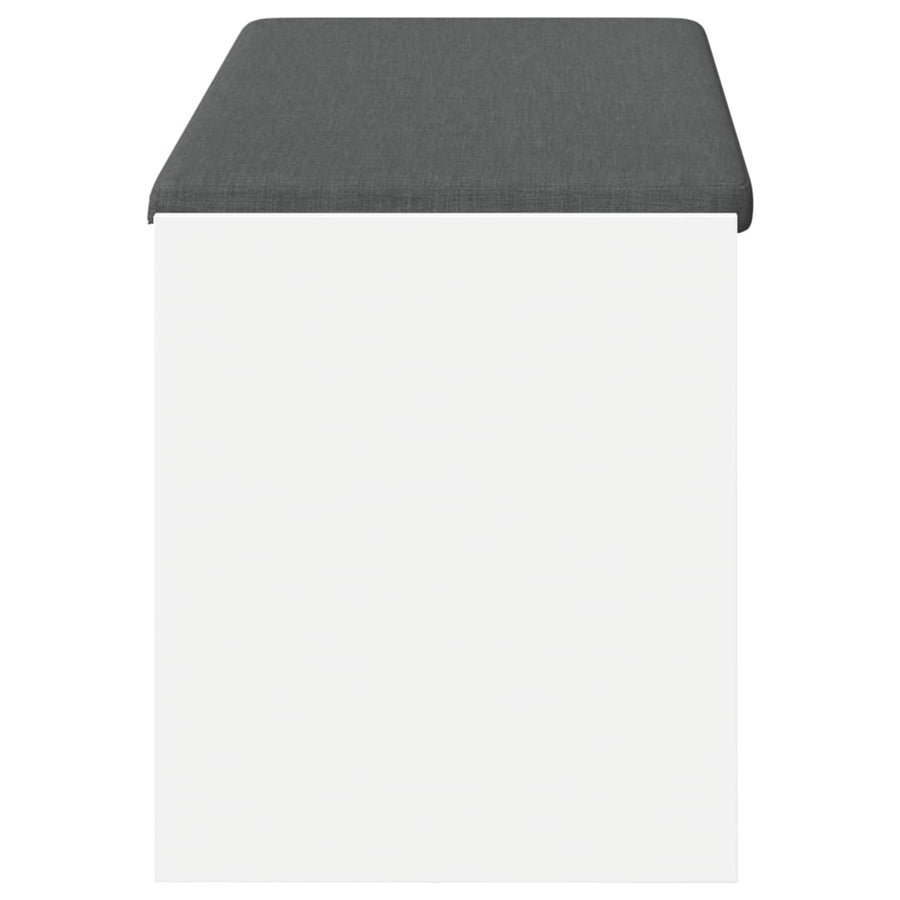 Halbank met kussen met plank met opslag Wit 100 x 38 x 46 cm