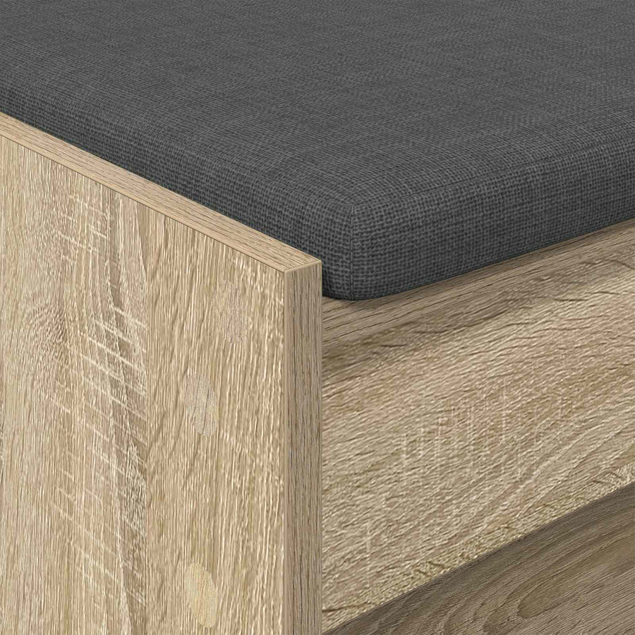Halbank met kussen met plank Sonoma Eiken 100 x 38 x 46 cm
