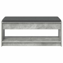 Halbank met kussen met plank Beton Grijs 100 x 38 x 46 cm