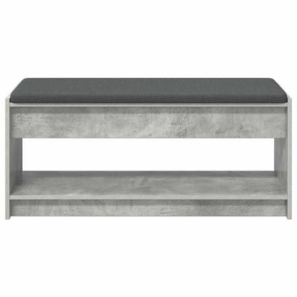 Halbank met kussen met plank Beton Grijs 100 x 38 x 46 cm