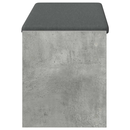 Halbank met kussen met plank Beton Grijs 100 x 38 x 46 cm