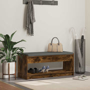 Halbank met plank 100x38x46 cm gerookt eiken