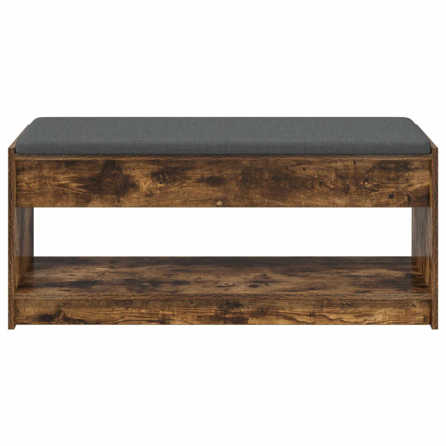 Halbank met kussen met plank Gerookt eiken 100 x 38 x 46 cm