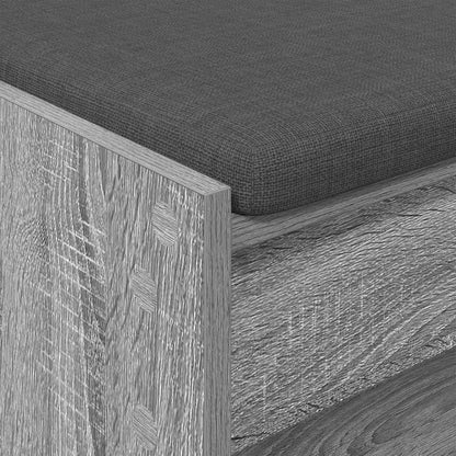 Halbank met kussen met plank Grijs Sonoma 100 x 38 x 46 cm