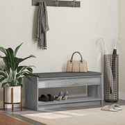 Halbank met plank 103x38x45 cm grijs Sonoma