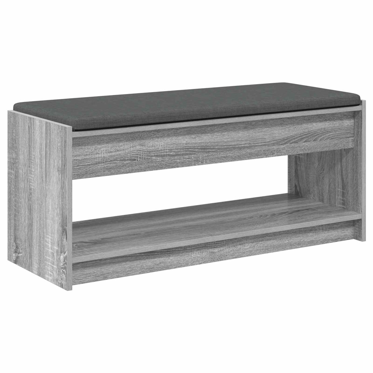 Halbank met kussen met plank Grijs Sonoma 100 x 38 x 46 cm