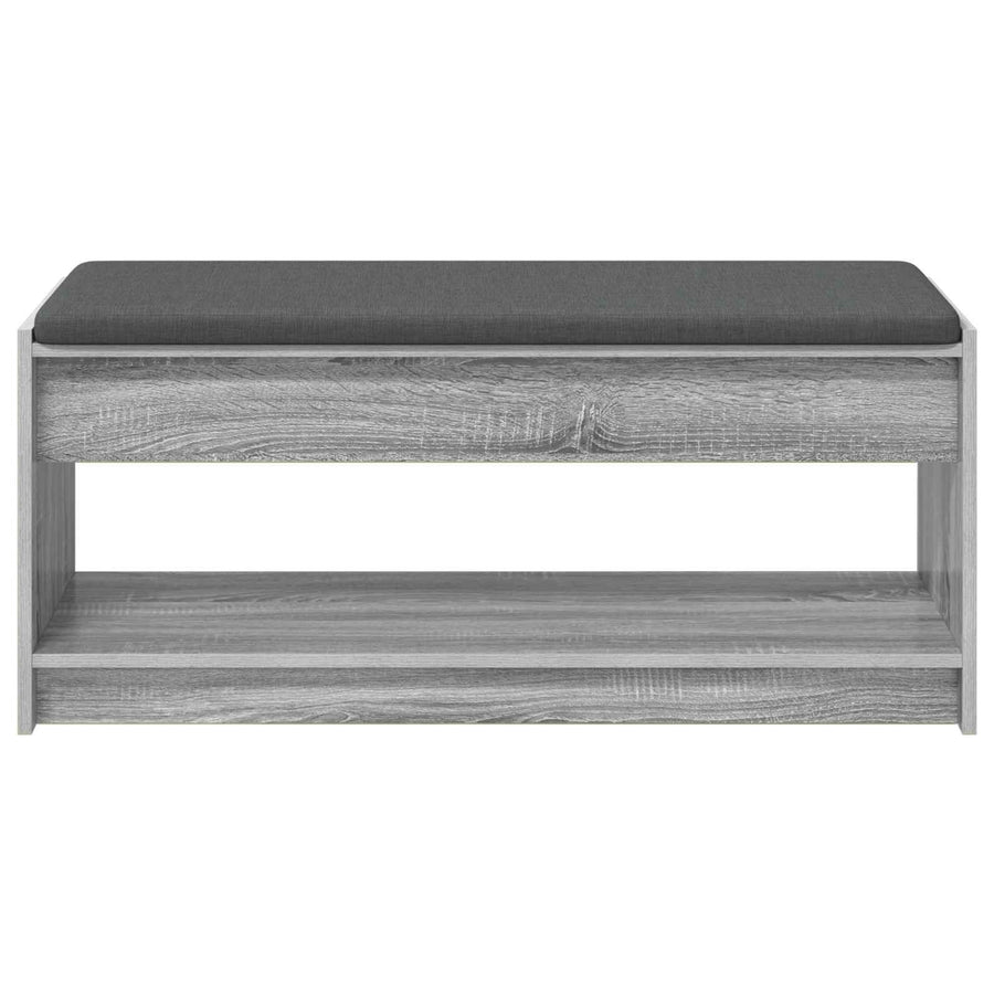 Halbank met kussen met plank Grijs Sonoma 100 x 38 x 46 cm