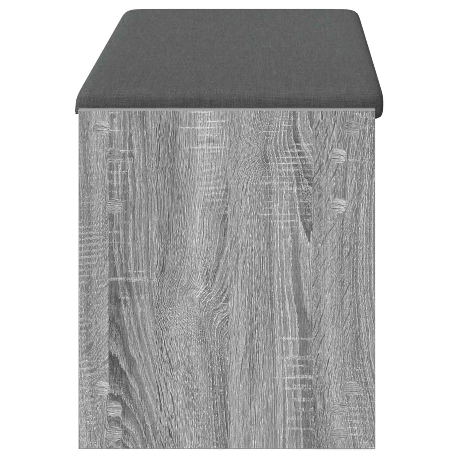Halbank met kussen met plank Grijs Sonoma 100 x 38 x 46 cm