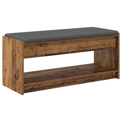 Halbank met kussen met plank Oudhout 103 x 38 x 45 cm