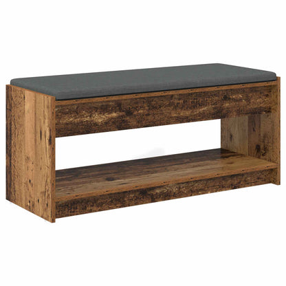 Halbank met kussen met plank Oudhout 103 x 38 x 45 cm