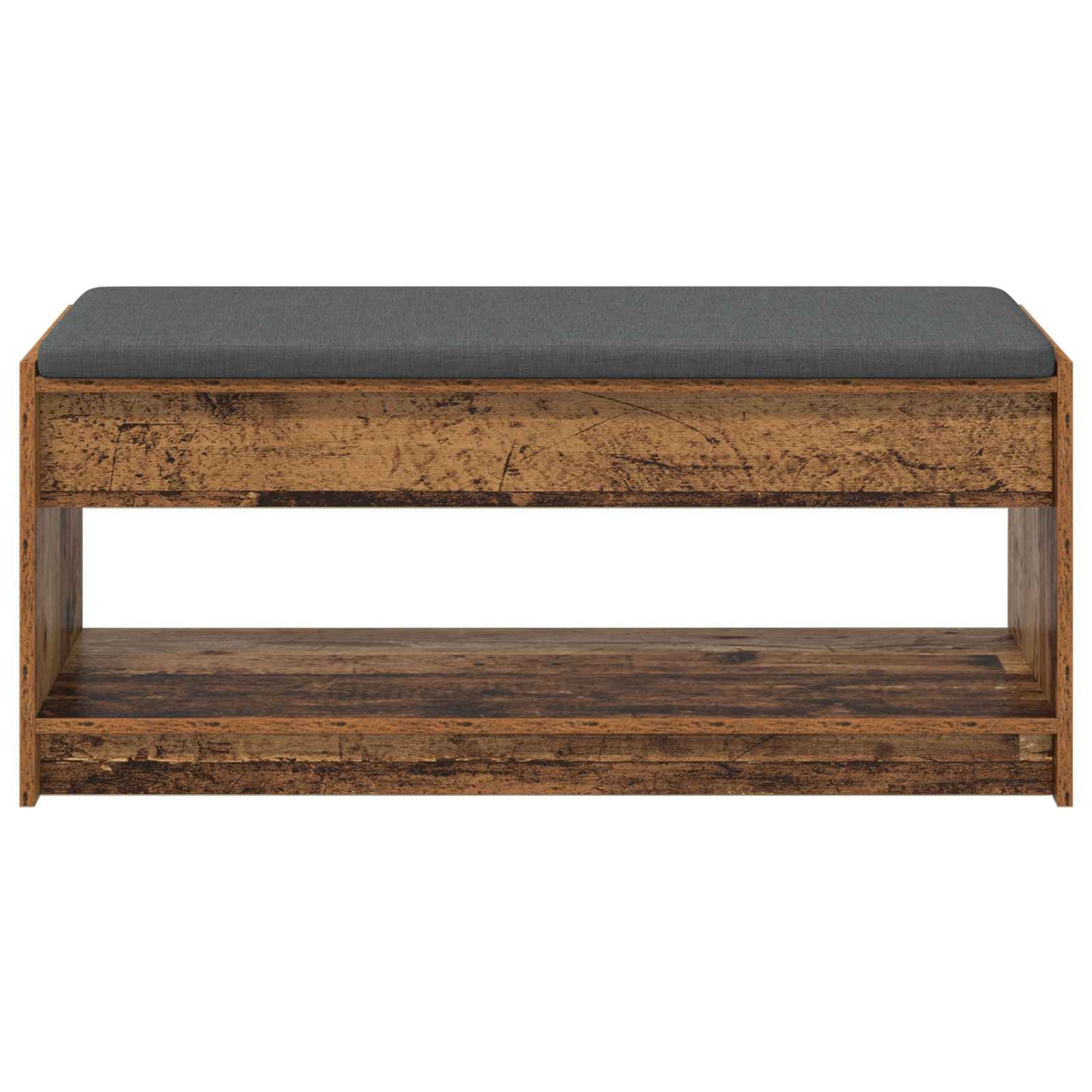 Halbank met kussen met plank Oudhout 103 x 38 x 45 cm