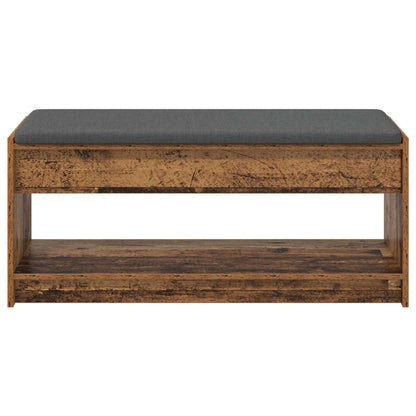 Halbank met kussen met plank Oudhout 103 x 38 x 45 cm
