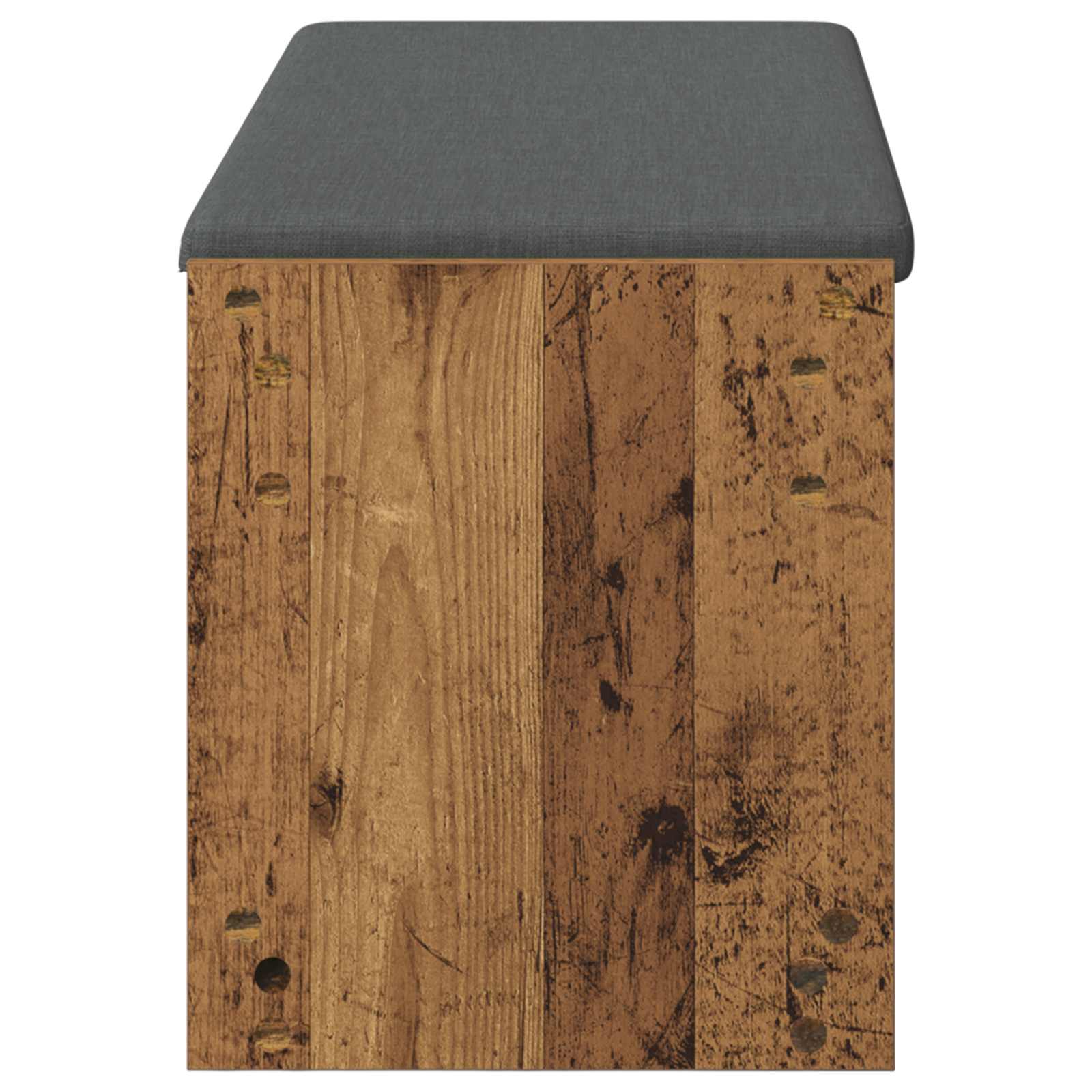 Halbank met kussen met plank Oudhout 103 x 38 x 45 cm