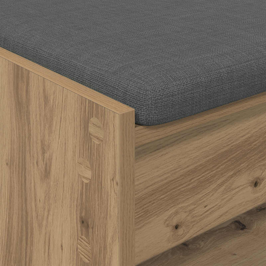 Halbank met kussen met plank Artisan Eiken 100 x 38 x 46 cm