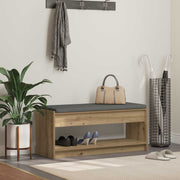 Halbank Artisan Eik 100x38x46 cm met plank en kussen