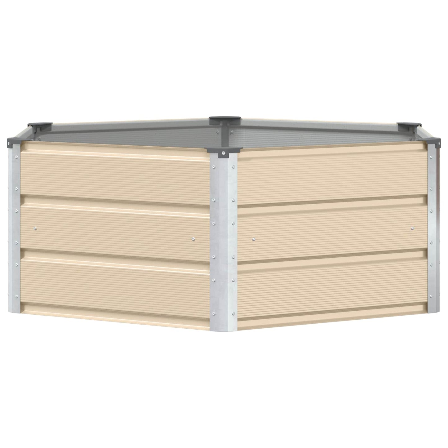 Plantenbak Ivoor 129 x 129 x 45 cm Staal