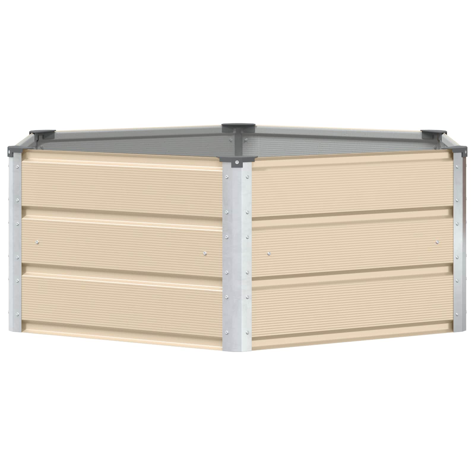 Plantenbak Ivoor 129 x 129 x 45 cm Staal