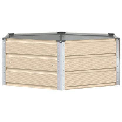 Plantenbak Ivoor 129 x 129 x 45 cm Staal
