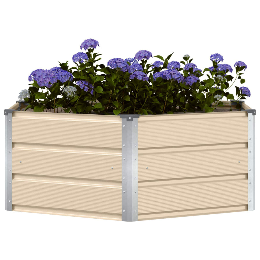 Plantenbak Ivoor 129 x 129 x 45 cm Staal