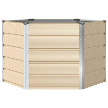 Plantenbak Ivoor 129 x 129 x 75 cm Staal