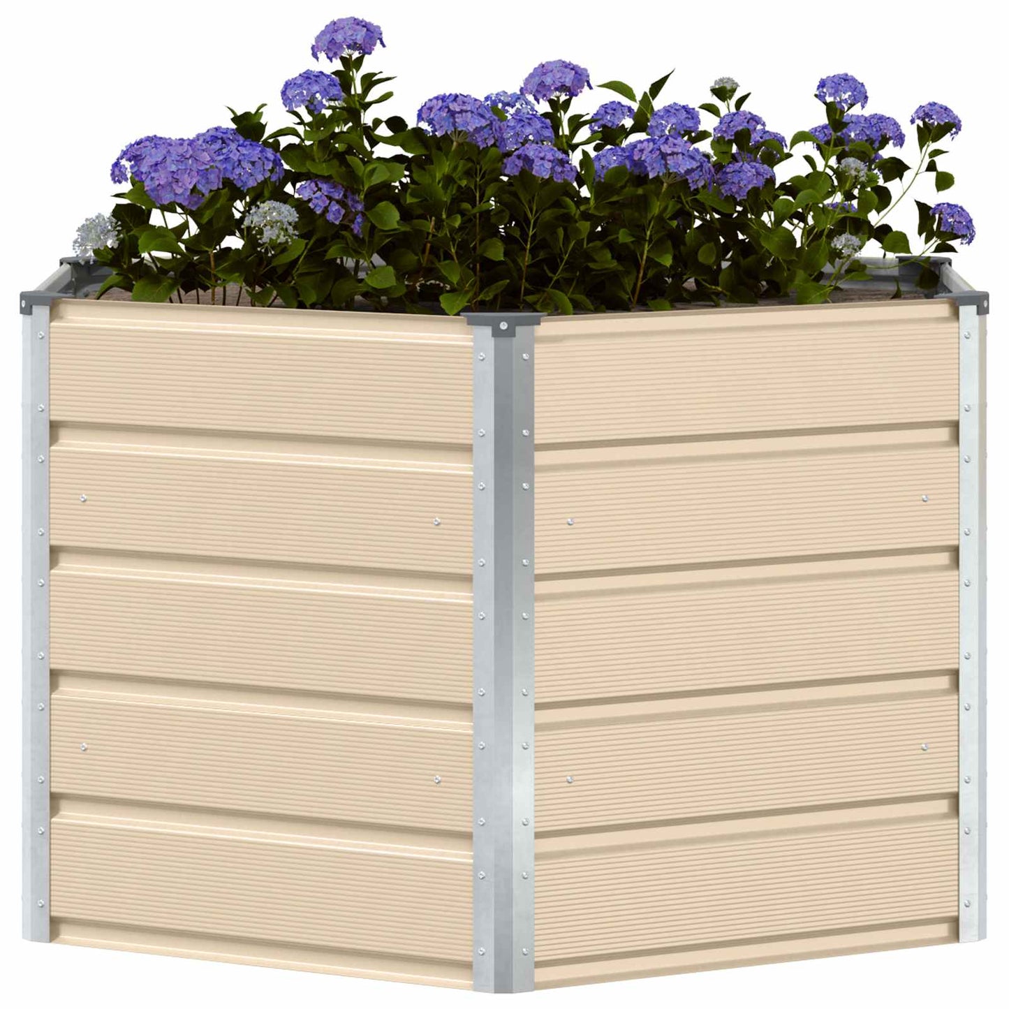 Plantenbak Ivoor 129 x 129 x 75 cm Staal