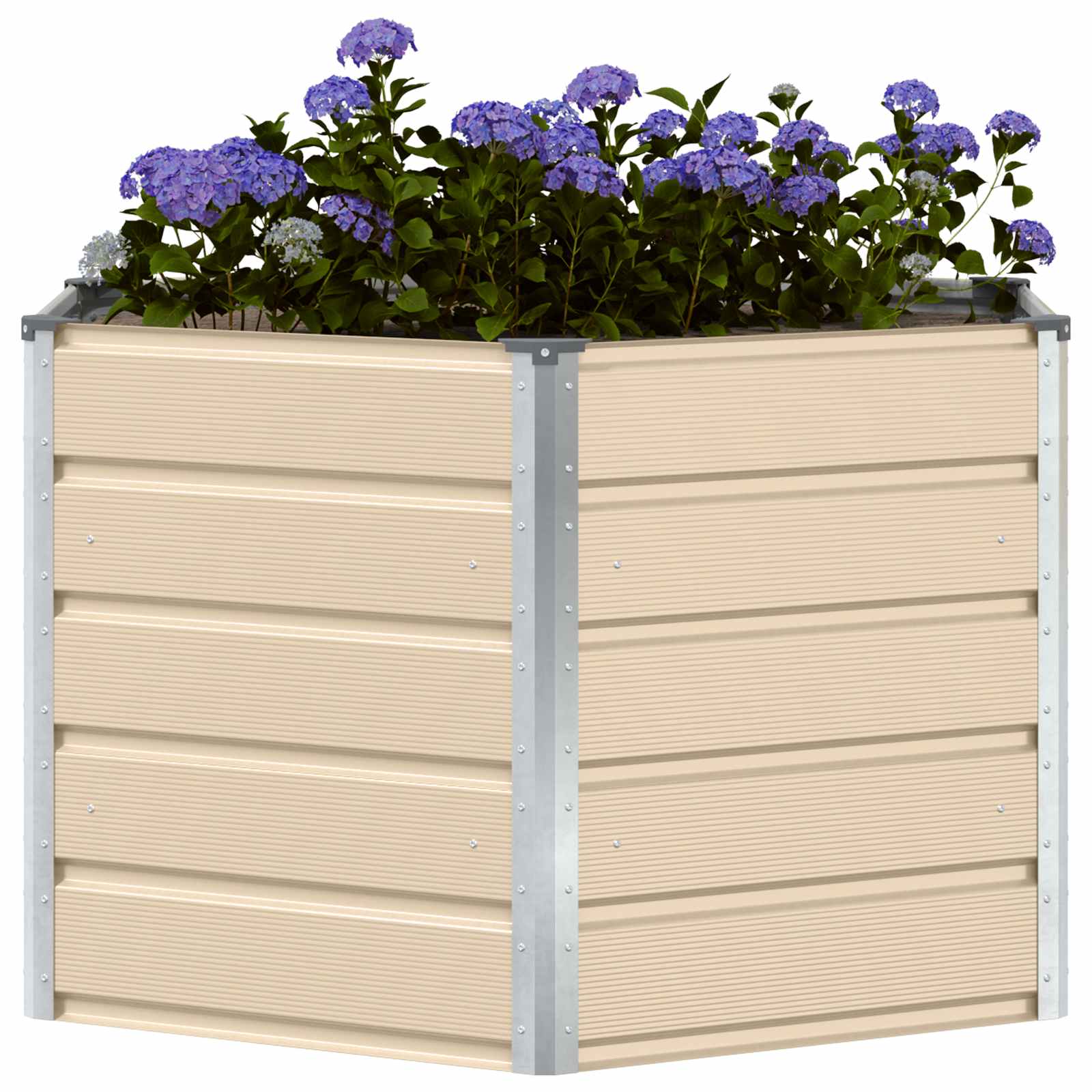 Plantenbak Ivoor 129 x 129 x 75 cm Staal