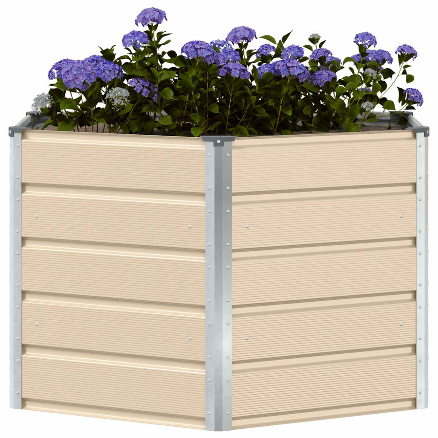 Plantenbak Ivoor 129 x 129 x 75 cm Staal