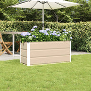 Plantenbak 100x40x45 cm staal ivoor