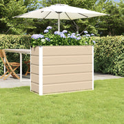 Plantenbak staal 100x40x75 cm ivoor