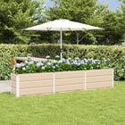 Planter Ivory 240 x 40 x 45 cm Steel