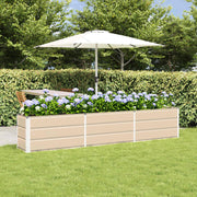 Plantenbak 240x40x45 cm staal ivoor