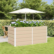 Plantenbak 160x80x75 cm staal ivoor