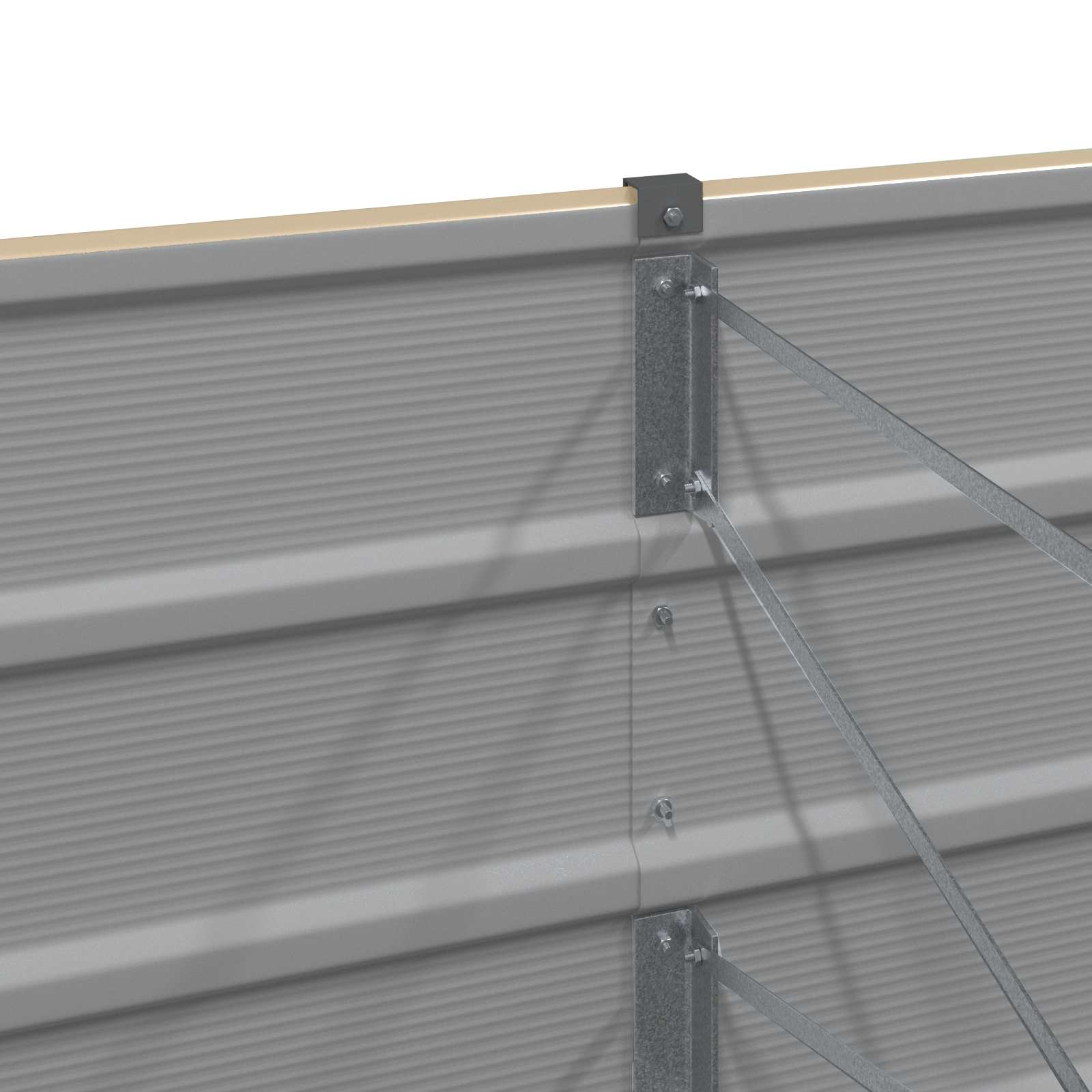 Plantenbak Ivoor 240 x 80 x 45 cm Staal