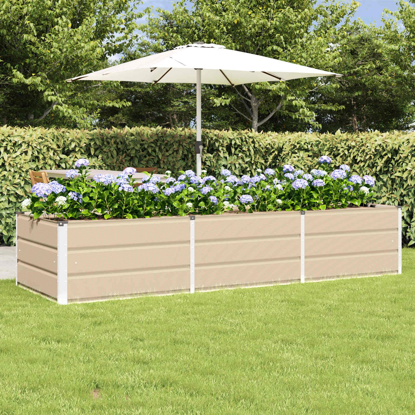 Plantenbak Ivoor 240 x 80 x 45 cm Staal