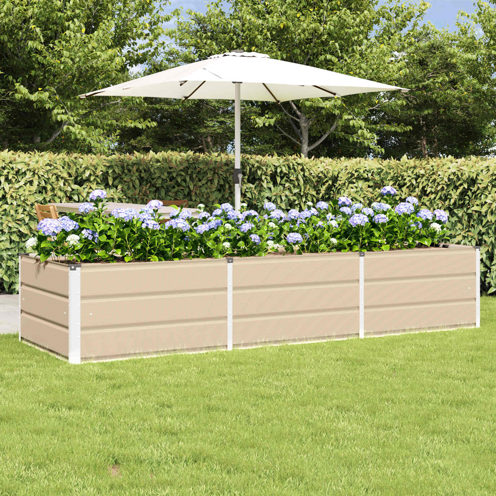 Plantenbak Ivoor 240 x 80 x 45 cm Staal