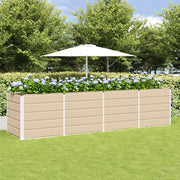 Plantenbak 240x80x75 cm staal ivoor