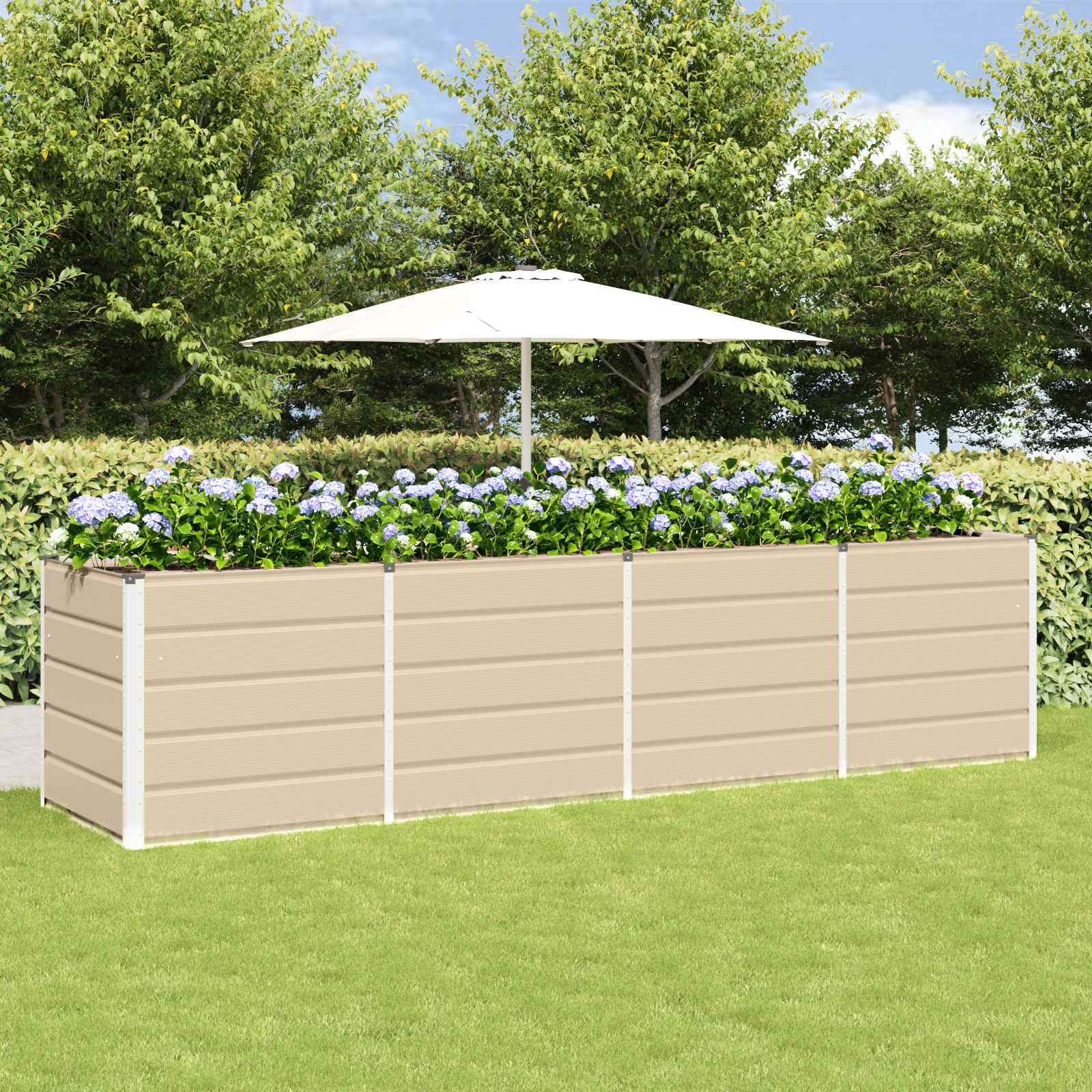 Plantenbak Ivoor 240 x 80 x 75 cm Staal