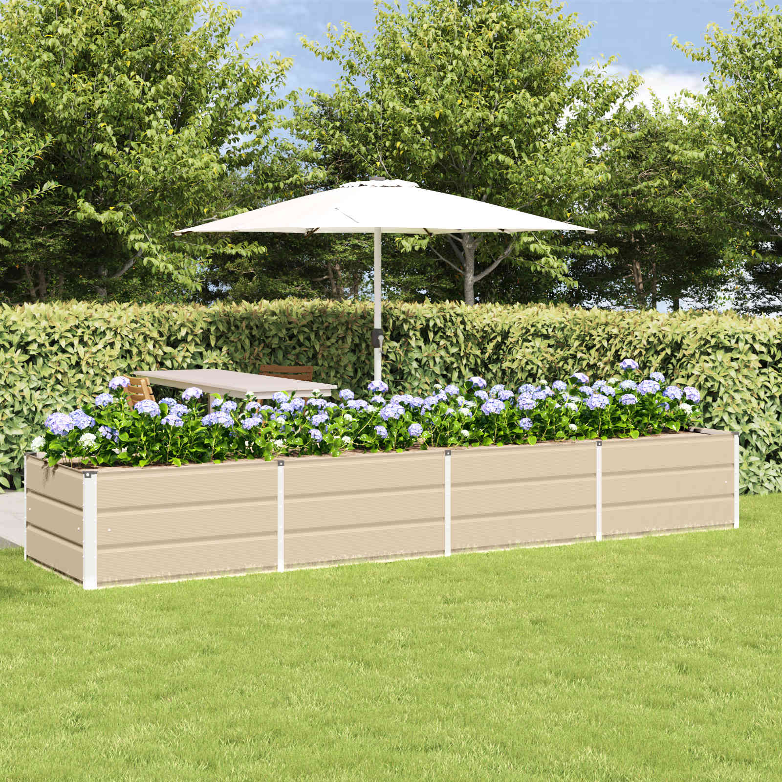 Plantenbak Ivoor 320 x 80 x 45 cm Staal