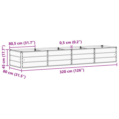 Plantenbak Ivoor 320 x 80 x 45 cm Staal