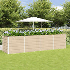 Plantenbak staal 240x80x75 cm ivoor