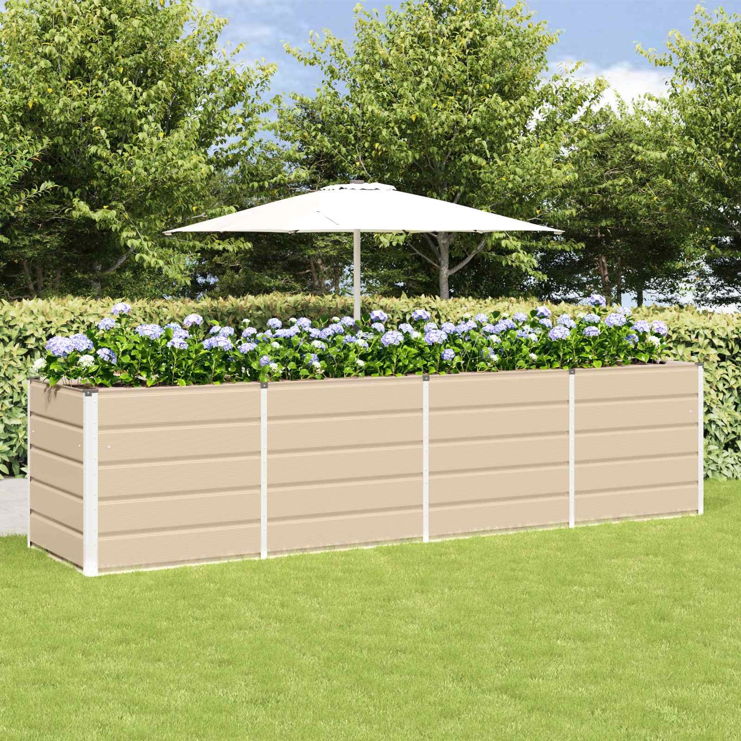 Plantenbak Ivoor 240 x 80 x 75 cm Staal