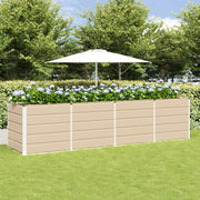 Plantenbak staal 240x80x75 cm ivoor