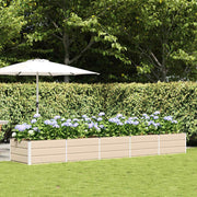 Plantenbak 400x80x45 cm staal ivoor
