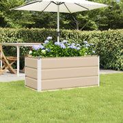 Planter Ivory 100 x 50 x 45 cm Galvanized steel