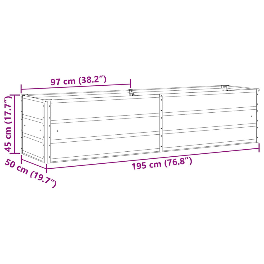 Plantenbak Ivoor 480 x 50 x 45 cm Gegalvaniseerd staal