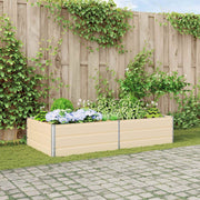 Plantenbak 195x100x45 cm gegalvaniseerd staal ivoor