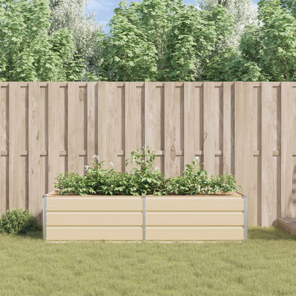 Plantenbak Ivoor 195 x 100 x 45 cm Gegalvaniseerd staal