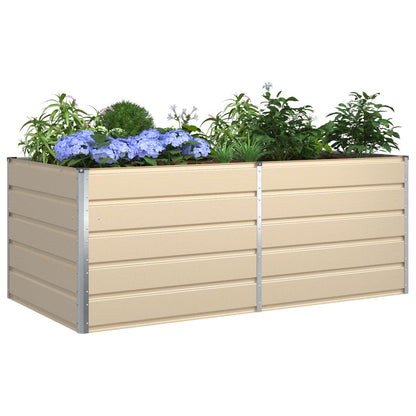 Plantenbak Ivoor 195 x 100 x 45 cm Gegalvaniseerd staal